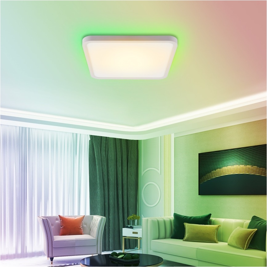 Immax NEO 07168-W40 - LED RGB+CCT Dimmable ceiling light NEO LITE TUDO LED/50W/230V Wi-Fi Tuya white + remote control