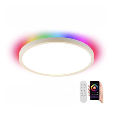 Immax NEO 07169-W60 - LED RGB+CCT Dimmable ceiling light NEO LITE TUDO 65W/230V 2700-6500K Wi-Fi Tuya + remote control white
