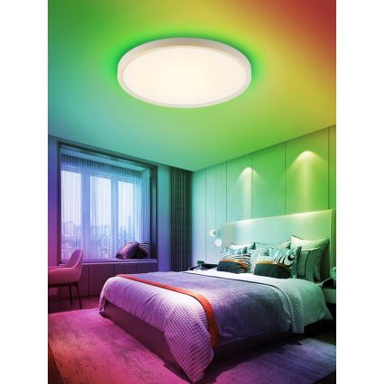 Immax NEO 07169-W60 - LED RGB+CCT Dimmable ceiling light NEO LITE TUDO 65W/230V 2700-6500K Wi-Fi Tuya + remote control white