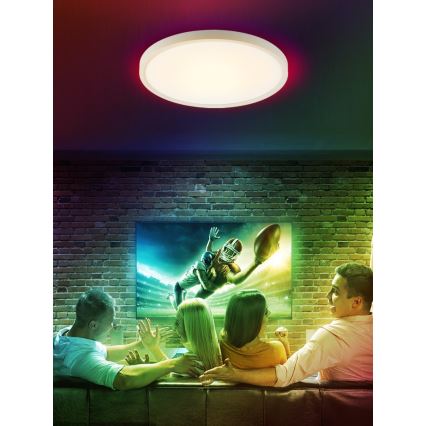 Immax NEO 07169-W60 - LED RGB+CCT Dimmable ceiling light NEO LITE TUDO 65W/230V 2700-6500K Wi-Fi Tuya + remote control white
