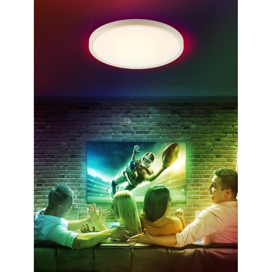 Immax NEO 07169-W60 - LED RGB+CCT Dimmable ceiling light NEO LITE TUDO 65W/230V 2700-6500K Wi-Fi Tuya + remote control white
