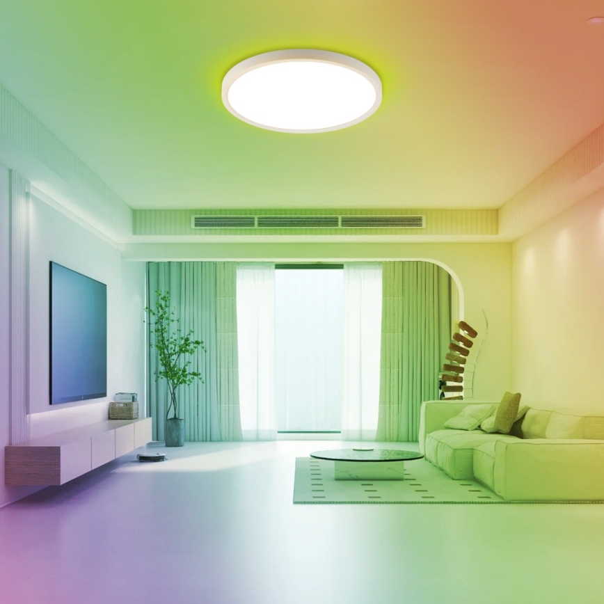 Immax NEO 07169-W60 - LED RGB+CCT Dimmable ceiling light NEO LITE TUDO 65W/230V 2700-6500K Wi-Fi Tuya + remote control white
