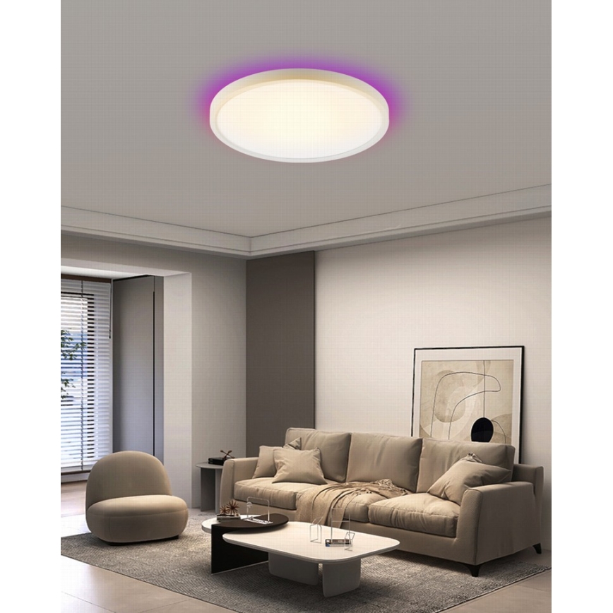 Immax NEO 07169-W60 - LED RGB+CCT Dimmable ceiling light NEO LITE TUDO 65W/230V 2700-6500K Wi-Fi Tuya + remote control white
