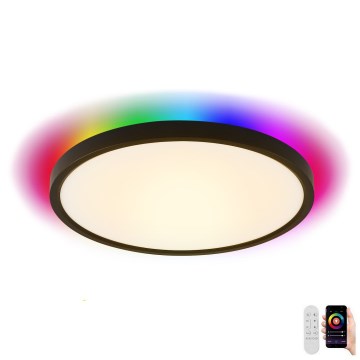 Immax NEO 07170-B60 - LED RGB+CCT Dimmable ceiling light NEO LITE TUDO LED/65W/230V 2700-6500K Wi-Fi Tuya black + remote control