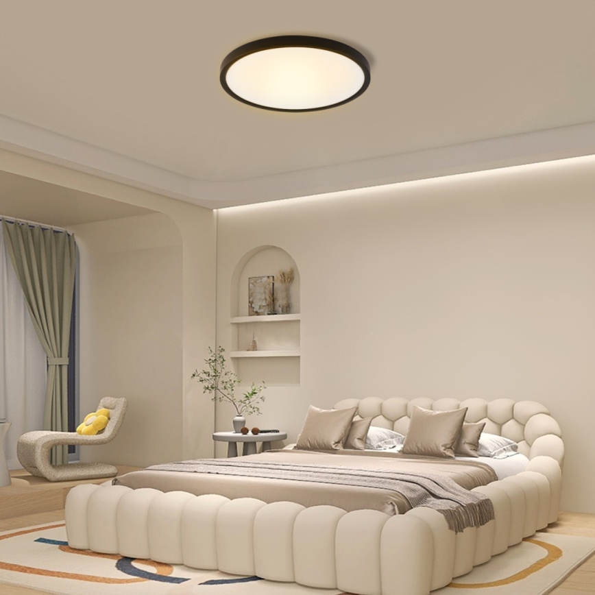 Immax NEO 07170-B60 - LED RGB+CCT Dimmable ceiling light NEO LITE TUDO LED/65W/230V 2700-6500K Wi-Fi Tuya black + remote control