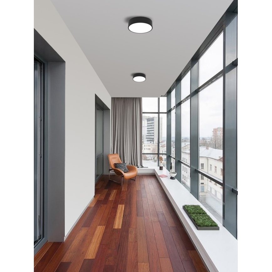 Immax NEO 07200L - LED Dimmable ceiling light RONDATE LED/18W/230V 3000-6000K d. 25 cm black Tuya + remote control