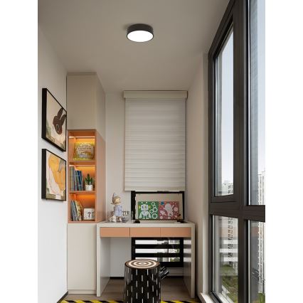 Immax NEO 07200L - LED Dimmable ceiling light RONDATE LED/18W/230V 3000-6000K d. 25 cm black Tuya + remote control