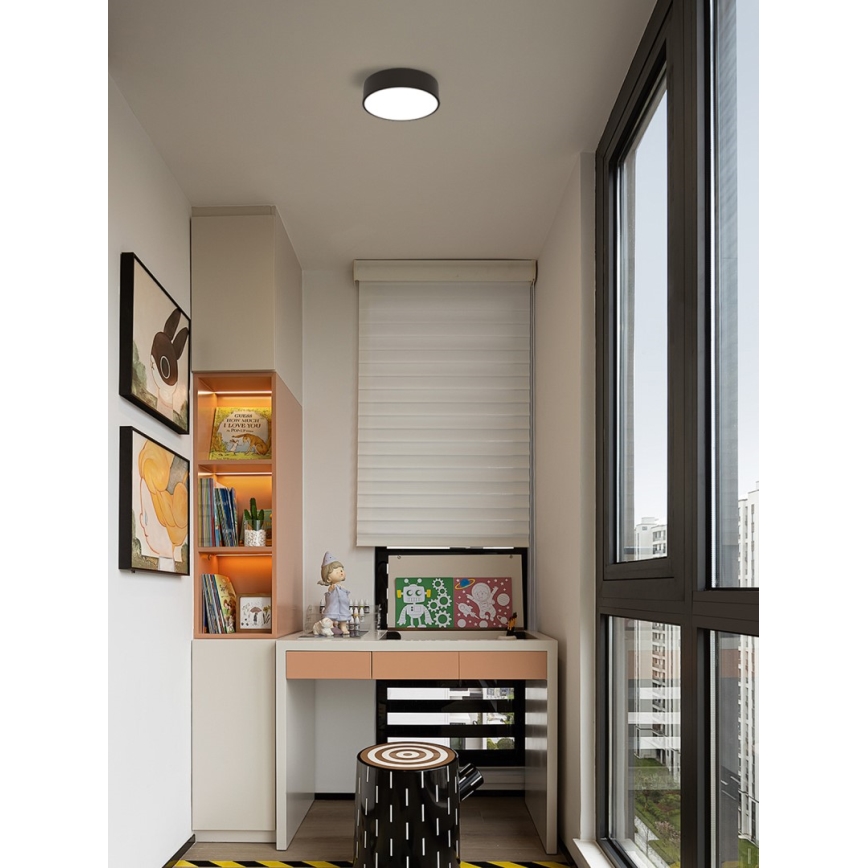 Immax NEO 07200L - LED Dimmable ceiling light RONDATE LED/18W/230V 3000-6000K d. 25 cm black Tuya + remote control