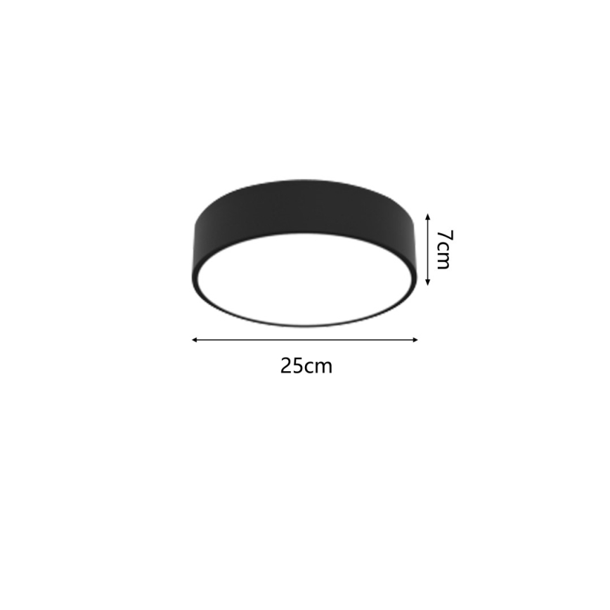 Immax NEO 07200L - LED Dimmable ceiling light RONDATE LED/18W/230V 3000-6000K d. 25 cm black Tuya + remote control