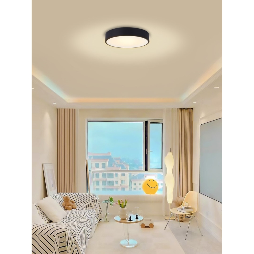 Immax NEO 07201L - LED Dimmable ceiling light RONDATE LED/28W/230V black Tuya + remote control