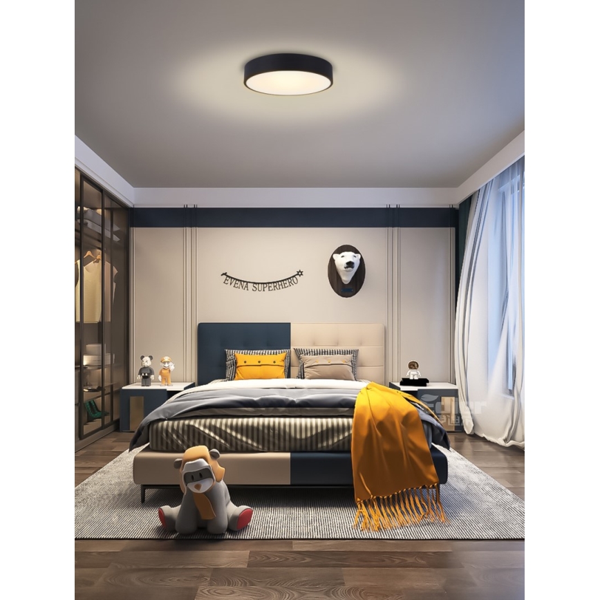 Immax NEO 07201L - LED Dimmable ceiling light RONDATE LED/28W/230V black Tuya + remote control