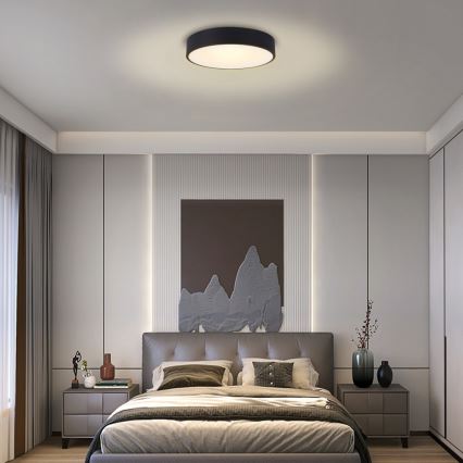 Immax NEO 07201L - LED Dimmable ceiling light RONDATE LED/28W/230V black Tuya + remote control