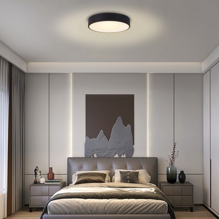 Immax NEO 07201L - LED Dimmable ceiling light RONDATE LED/28W/230V black Tuya + remote control