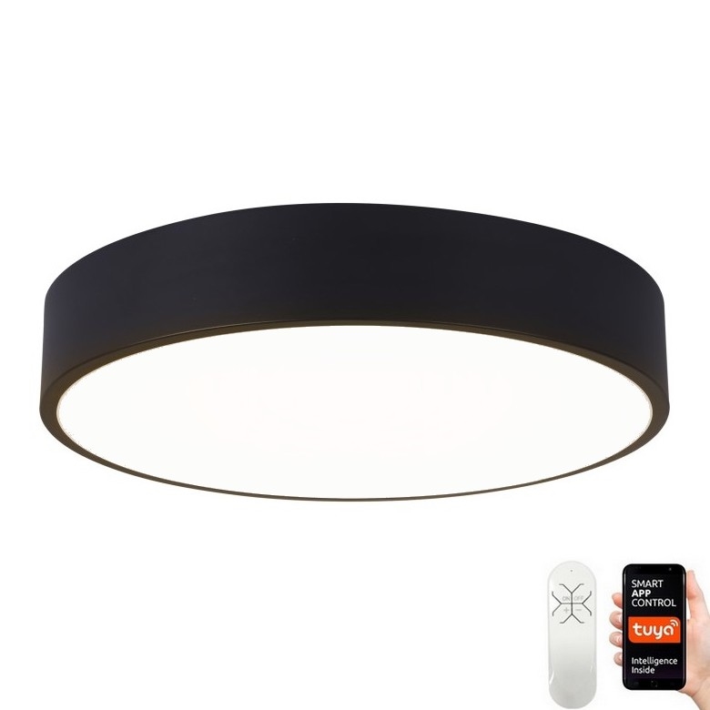Immax NEO 07201L - LED Dimmable ceiling light RONDATE LED/28W/230V black Tuya + remote control