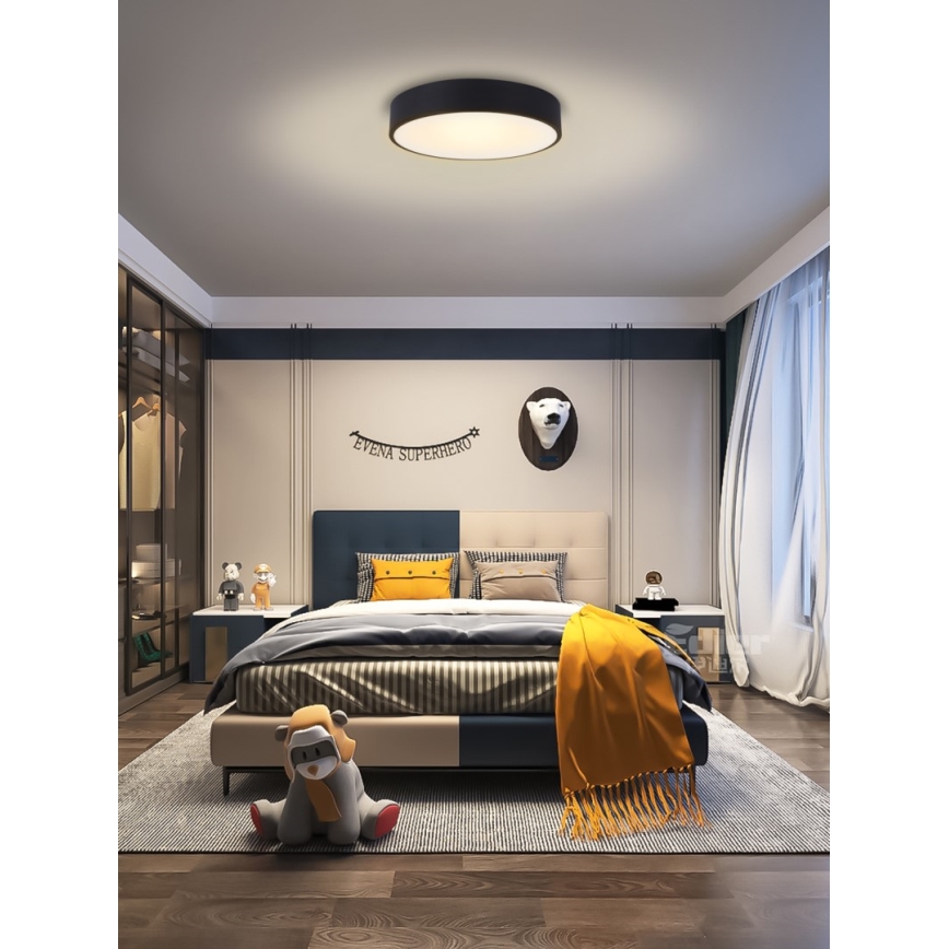 Immax NEO 07202L - LED Dimmable ceiling light RONDATE LED/53W/230V black Tuya + remote control
