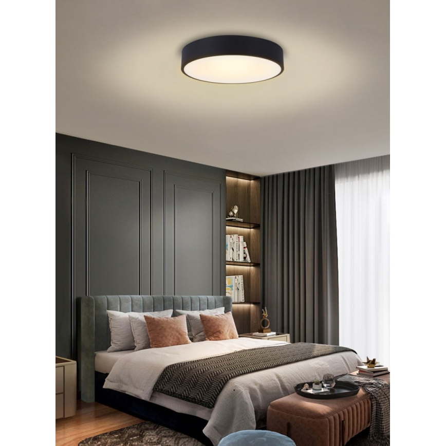 Immax NEO 07202L - LED Dimmable ceiling light RONDATE LED/53W/230V black Tuya + remote control