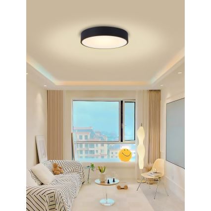 Immax NEO 07202L - LED Dimmable ceiling light RONDATE LED/53W/230V black Tuya + remote control