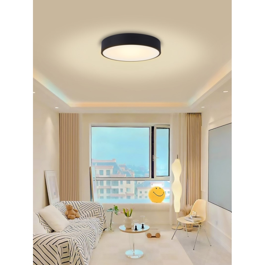 Immax NEO 07202L - LED Dimmable ceiling light RONDATE LED/53W/230V black Tuya + remote control