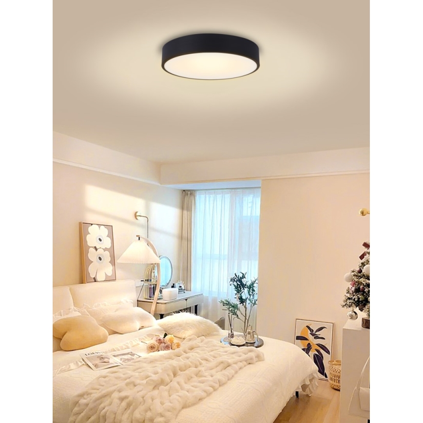 Immax NEO 07202L - LED Dimmable ceiling light RONDATE LED/53W/230V black Tuya + remote control