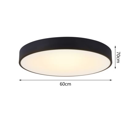 Immax NEO 07202L - LED Dimmable ceiling light RONDATE LED/53W/230V black Tuya + remote control