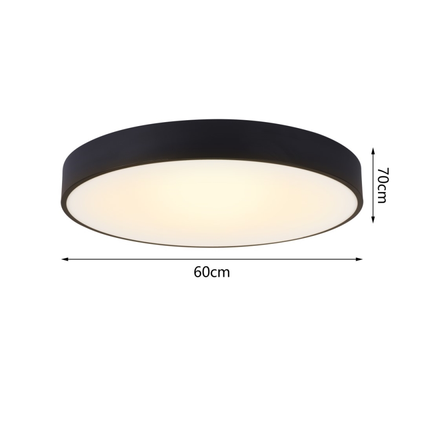 Immax NEO 07202L - LED Dimmable ceiling light RONDATE LED/53W/230V black Tuya + remote control