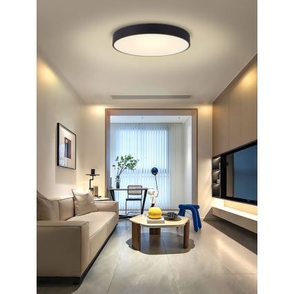 Immax NEO 07203L-LED Dimmable ceiling light RONDATE 65W/230V 3000-6000K Tuya black + remote control