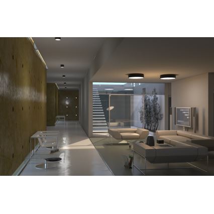 Immax NEO 07203L-LED Dimmable ceiling light RONDATE 65W/230V 3000-6000K Tuya black + remote control