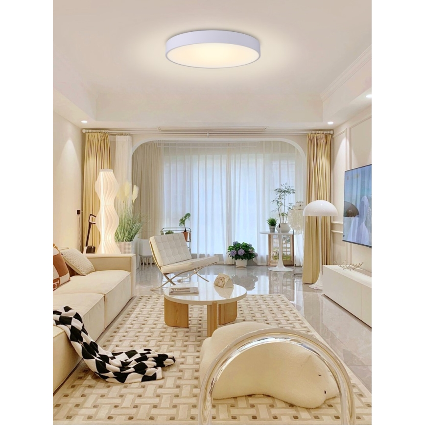Immax NEO 07206L - LED Dimmable ceiling light RONDATE LED/53W/230V white Tuya + remote control