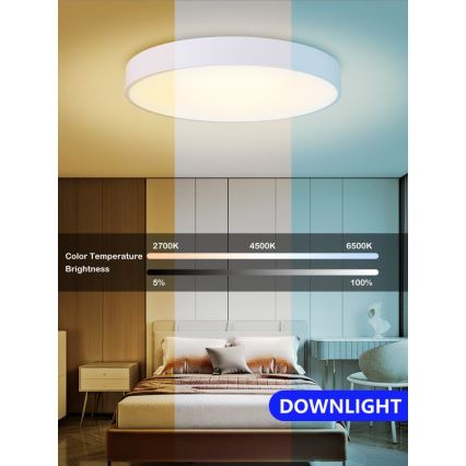 Immax NEO 07206L - LED Dimmable ceiling light RONDATE LED/53W/230V white Tuya + remote control