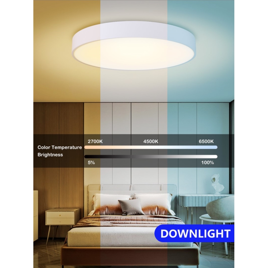 Immax NEO 07206L - LED Dimmable ceiling light RONDATE LED/53W/230V white Tuya + remote control