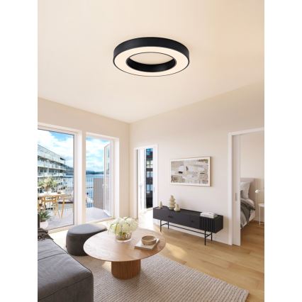 Immax NEO 07209L - LED Dimmable ceiling light PASTEL LED/53W/230V 60 cm black Tuya + remote control