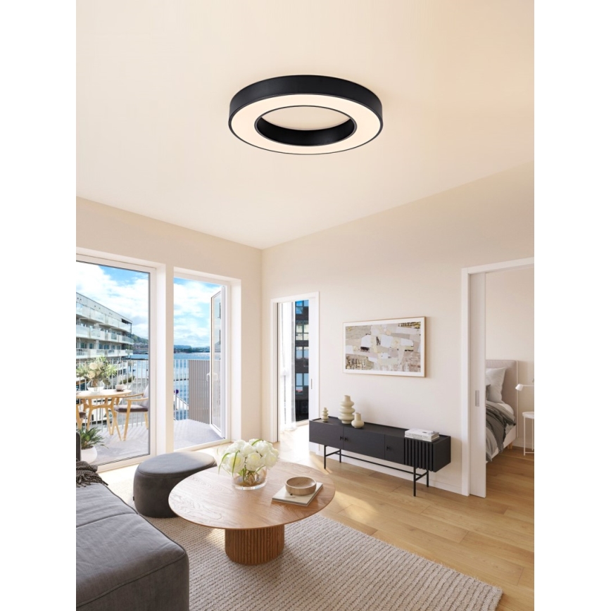 Immax NEO 07209L - LED Dimmable ceiling light PASTEL LED/53W/230V 60 cm black Tuya + remote control