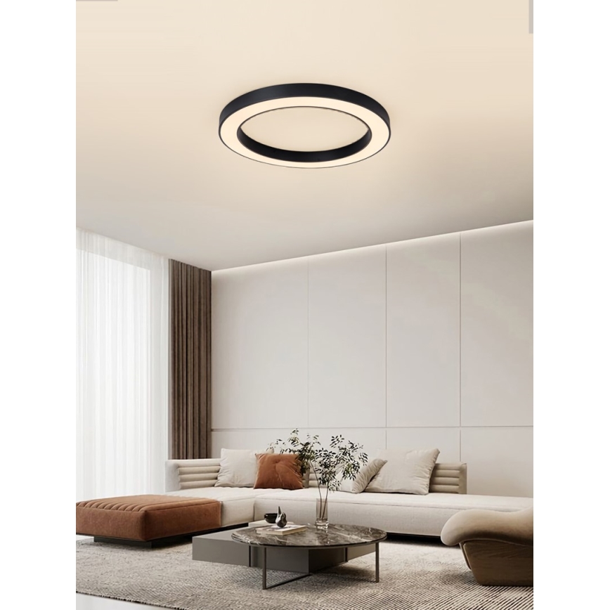 Immax NEO 07210L - LED Dimmable ceiling light PASTEL LED/68W/230V 95 cm black Tuya + remote control