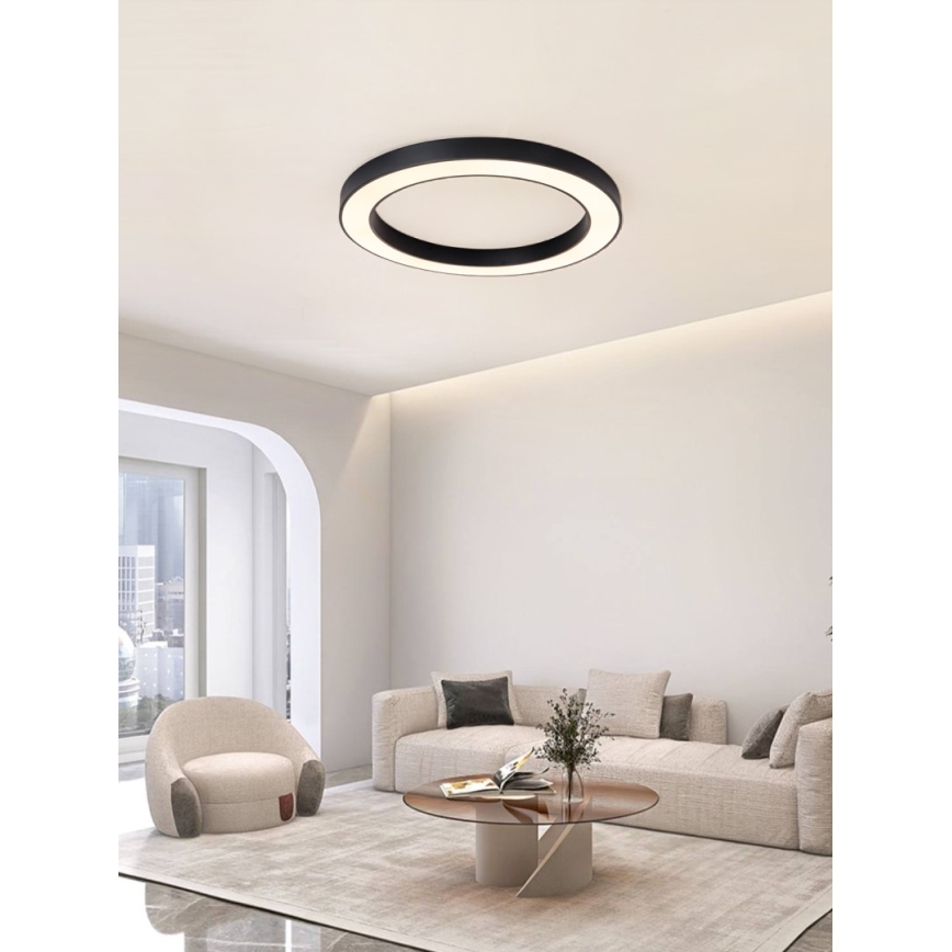 Immax NEO 07210L - LED Dimmable ceiling light PASTEL LED/68W/230V 95 cm black Tuya + remote control
