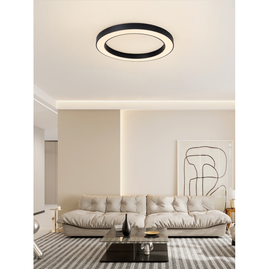 Immax NEO 07210L - LED Dimmable ceiling light PASTEL LED/68W/230V 95 cm black Tuya + remote control