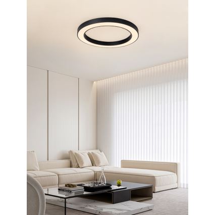 Immax NEO 07210L - LED Dimmable ceiling light PASTEL LED/68W/230V 95 cm black Tuya + remote control