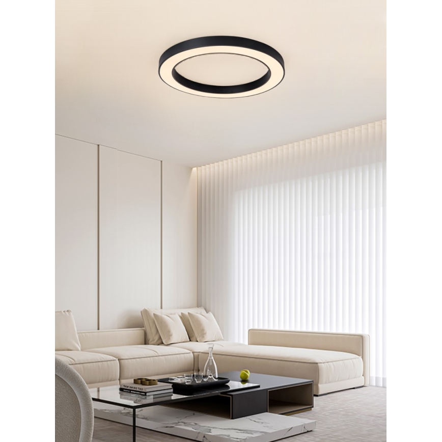 Immax NEO 07210L - LED Dimmable ceiling light PASTEL LED/68W/230V 95 cm black Tuya + remote control