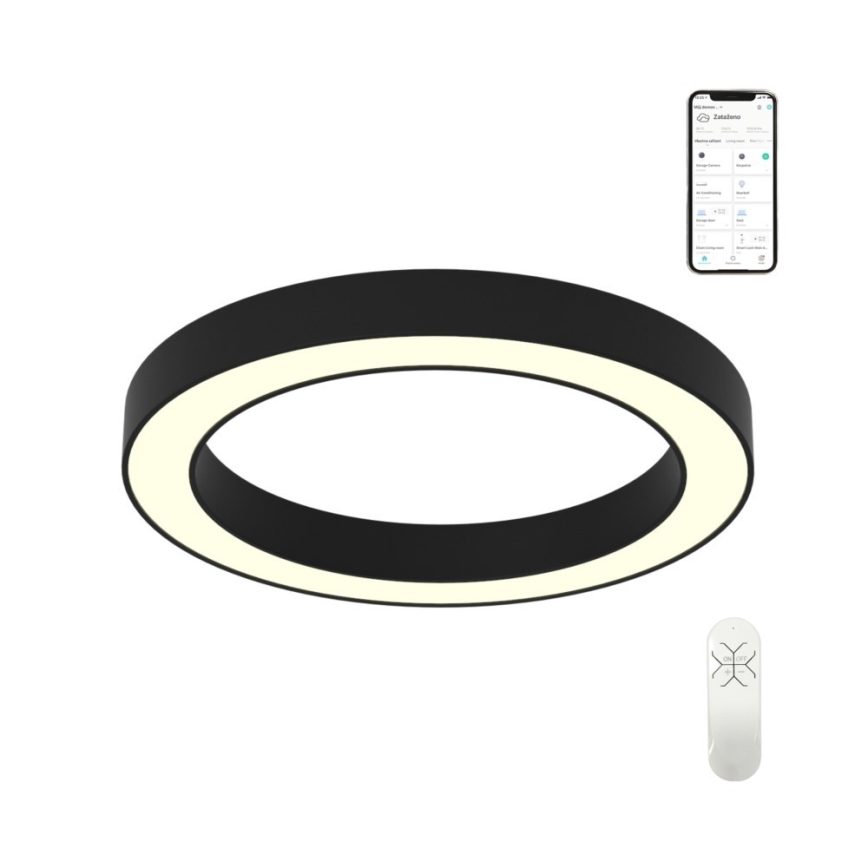 Immax NEO 07210L - LED Dimmable ceiling light PASTEL LED/68W/230V 95 cm black Tuya + remote control