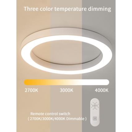 Immax NEO 07213L - LED Dimmable ceiling light PASTEL LED/68W/230V 95 cm white Tuya + remote control