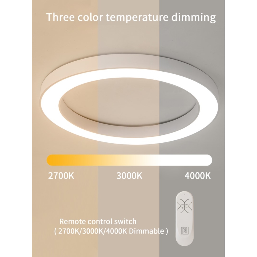 Immax NEO 07213L - LED Dimmable ceiling light PASTEL LED/68W/230V 95 cm white Tuya + remote control