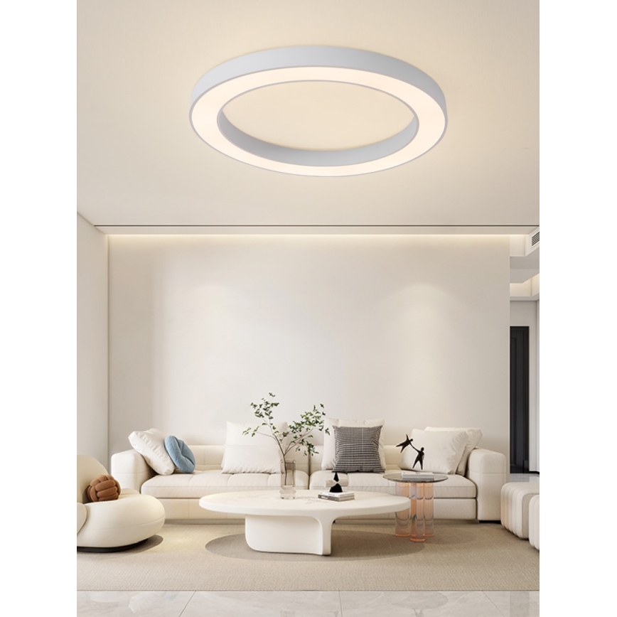 Immax NEO 07213L - LED Dimmable ceiling light PASTEL LED/68W/230V 95 cm white Tuya + remote control
