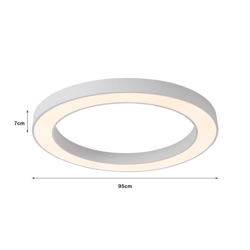Immax NEO 07213L - LED Dimmable ceiling light PASTEL LED/68W/230V 95 cm white Tuya + remote control
