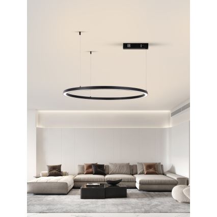 Immax NEO 07215L - LED Dimmable chandelier on a string FINO LED/60W/230V 80 cm black Tuya + remote control