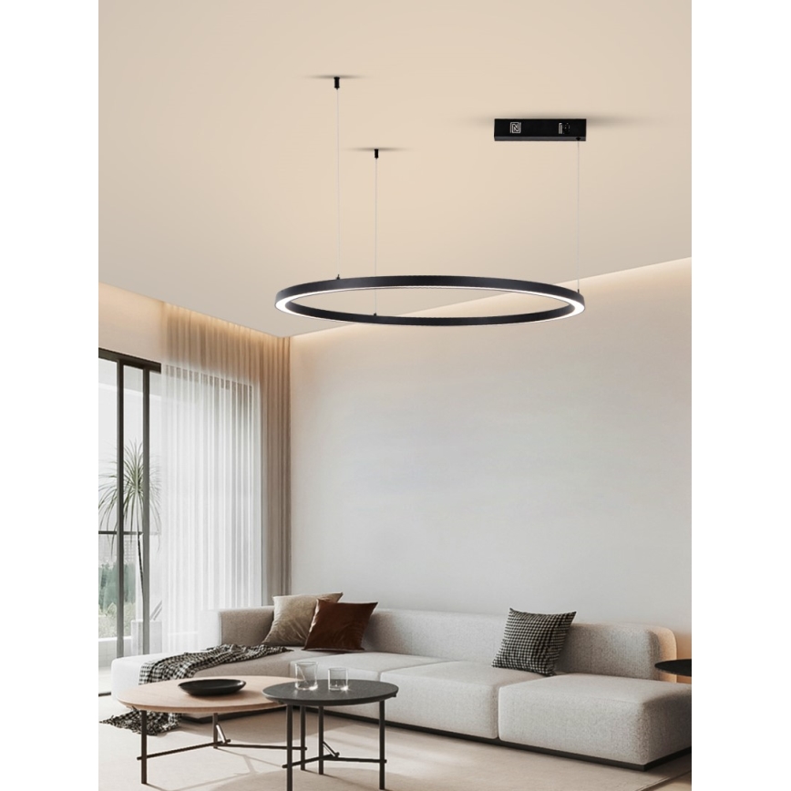 Immax NEO 07215L - LED Dimmable chandelier on a string FINO LED/60W/230V 80 cm black Tuya + remote control