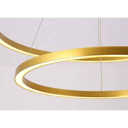 Immax NEO 07218L - LED Dimmable chandelier on a string FINO LED/93W/230V 60/80cm gold Tuya + remote control