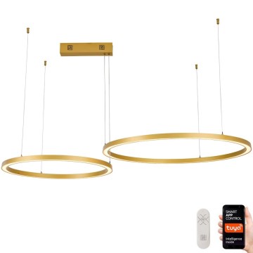 Immax NEO 07218L - LED Dimmable chandelier on a string FINO LED/93W/230V 60/80cm gold Tuya + remote control