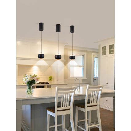 Immax NEO 07219L - LED Dimmable chandelier on a string DORMINE LED/6W/230V matte black Tuya + remote control