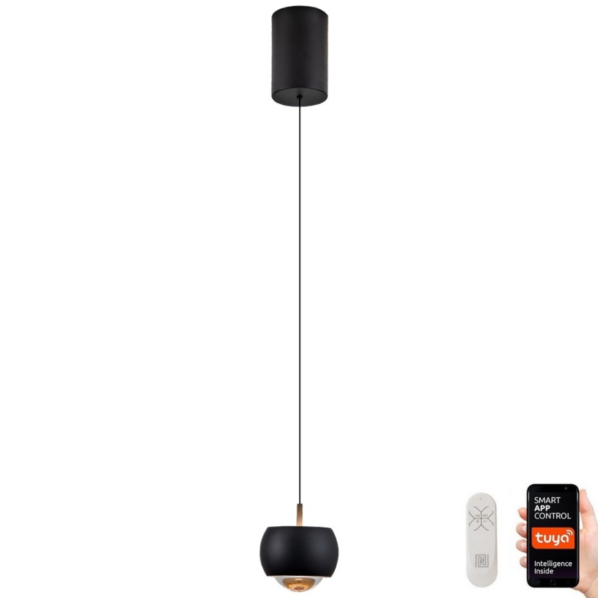 Immax NEO 07219L - LED Dimmable chandelier on a string DORMINE LED/6W/230V matte black Tuya + remote control