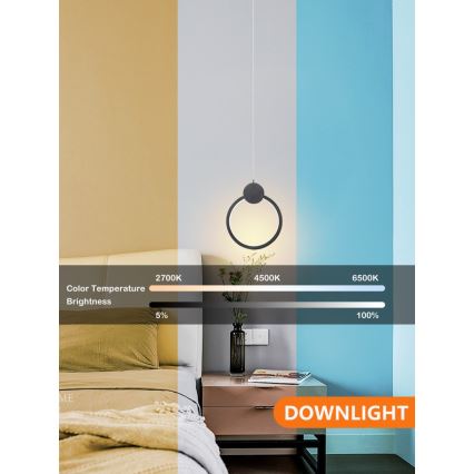 Immax NEO 07233L - LED Dimmable chandelier on a string NEO LITE OVALE LED/18W/230V Wi-Fi Tuya 2700-6500K + remote control