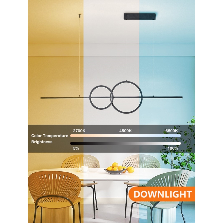 Immax NEO 07236L - LED Dimmable chandelier on a string NEO LITE RONDAS LED/56W/230V Tuya Wi-Fi 2700-6500K + remote control